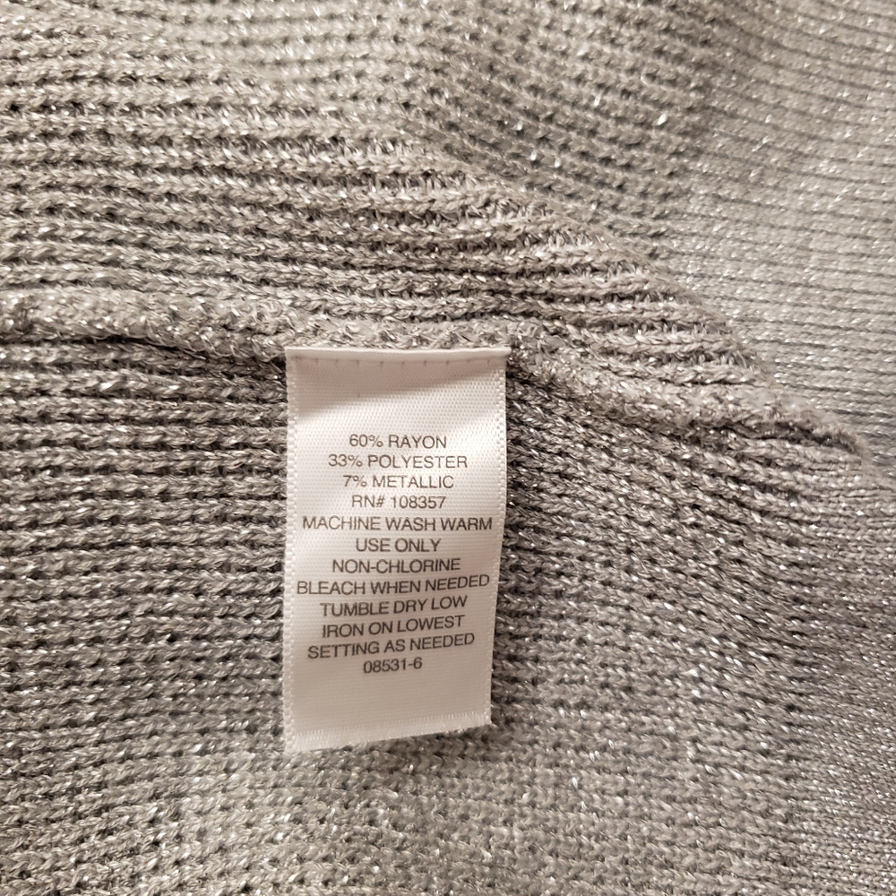 Sweater Silver tone Sz XL - Picture 9 of 9